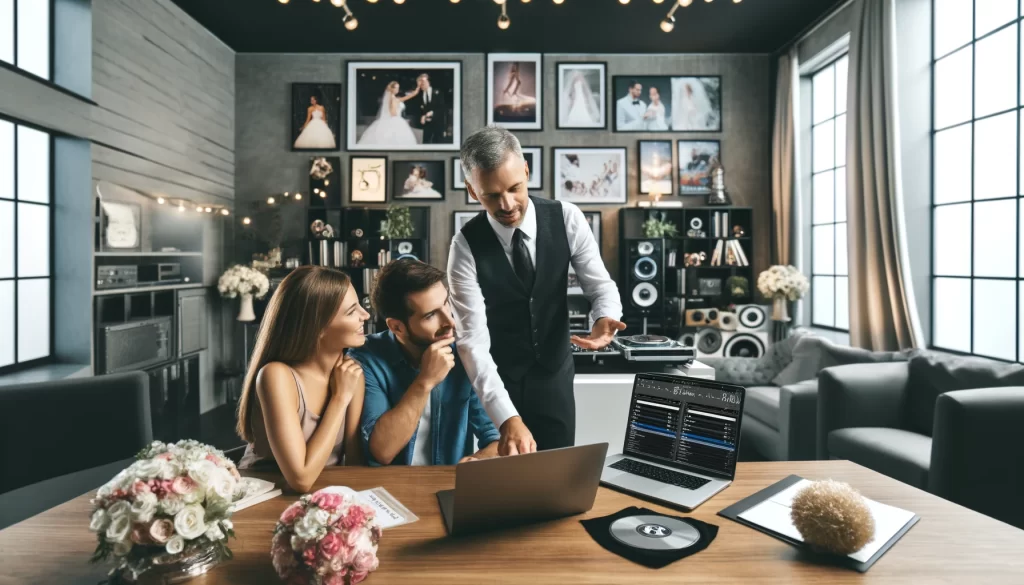 Illustration du processus de choix d'un DJ de mariage pour une animation réussie