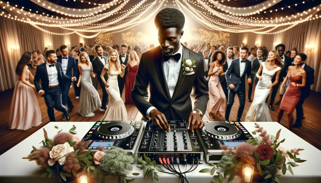 DJ en train de mixer lors d'un mariage à Grenoble